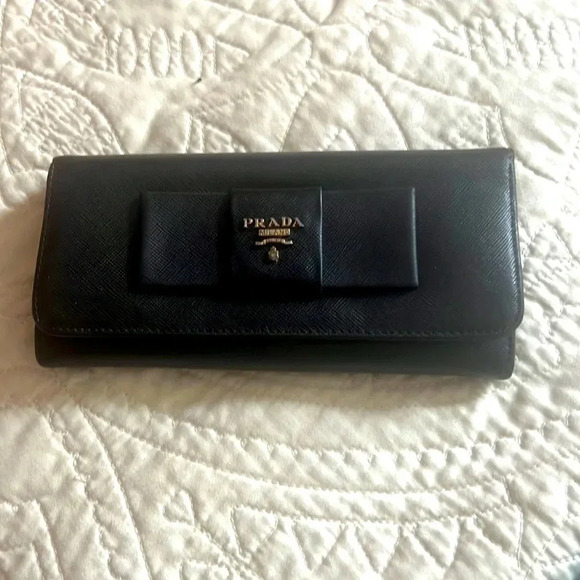 PRADA bow Wallet black - Picture 1 of 16